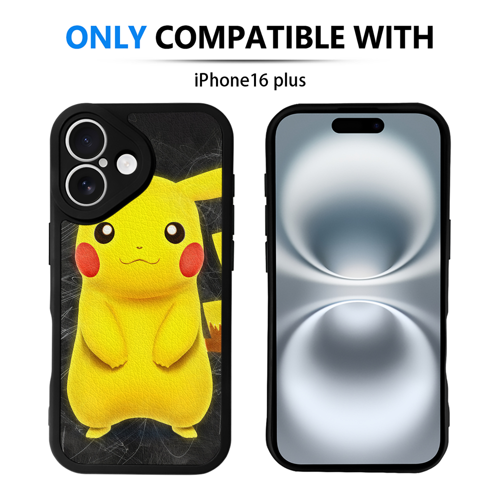 （画像用） ポケットモンスター Pokémon 【iPhone 16シリーズ対応】シリコンスマホケース（レザー調） 材質：シリコン